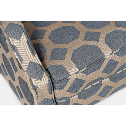 Sanders Geometric Pattern Luxury Accent Upholstered Accent Chair