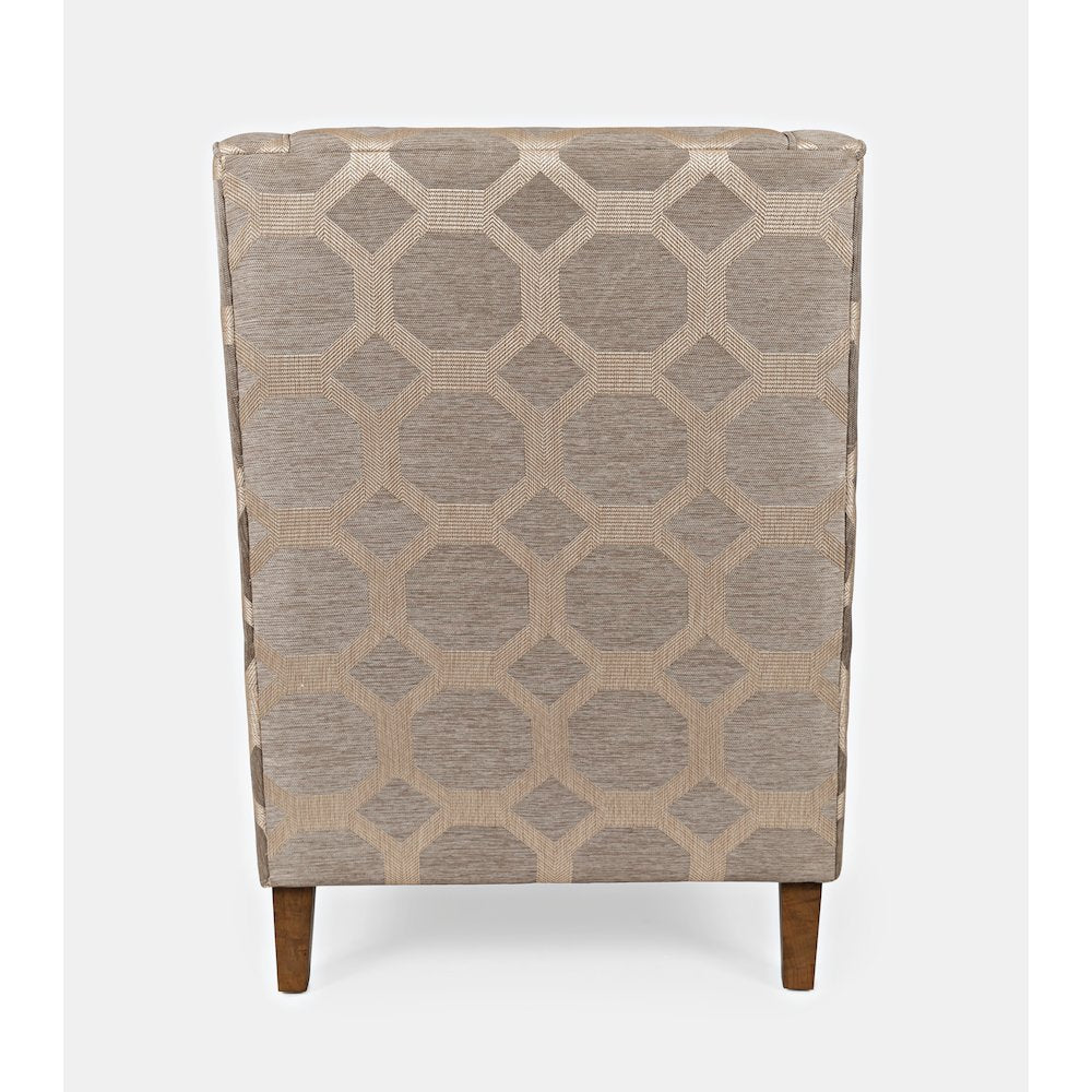 Sanders Geometric Pattern Luxury Accent Upholstered Accent Chair