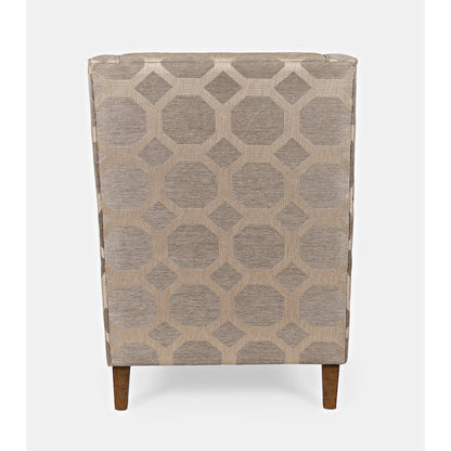 Sanders Geometric Pattern Luxury Accent Upholstered Accent Chair