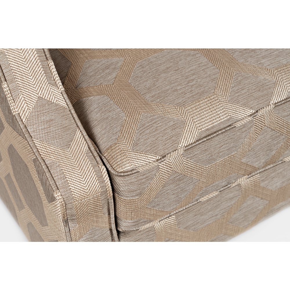 Sanders Geometric Pattern Luxury Accent Upholstered Accent Chair