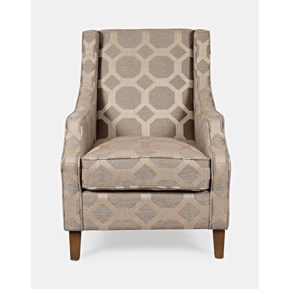 Sanders Geometric Pattern Luxury Accent Upholstered Accent Chair