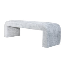 Sophia Modern Luxury Curved Upholstered Waterfall Jacquard Bench - Large