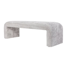 Sophia Modern Luxury Curved Upholstered Waterfall Jacquard Bench - Large
