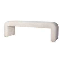 Sophia Modern Luxury Curved Upholstered Waterfall Jacquard Bench - Large