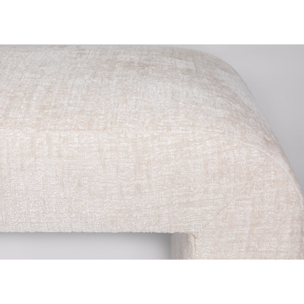 Sophia Modern Luxury Curved Upholstered Waterfall Jacquard Bench - Large