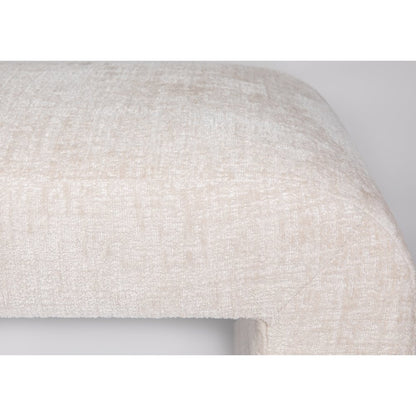 Sophia Modern Luxury Curved Upholstered Waterfall Jacquard Bench - Large