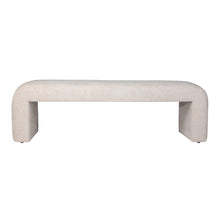 Sophia Modern Luxury Curved Upholstered Waterfall Jacquard Bench - Large