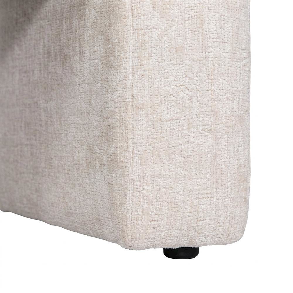 Jacquard Upholstered Curved Waterfall Bedroom Bench, End of Bed, Natural