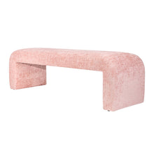 Sophia Modern Luxury Curved Upholstered Waterfall Jacquard Bench - Large