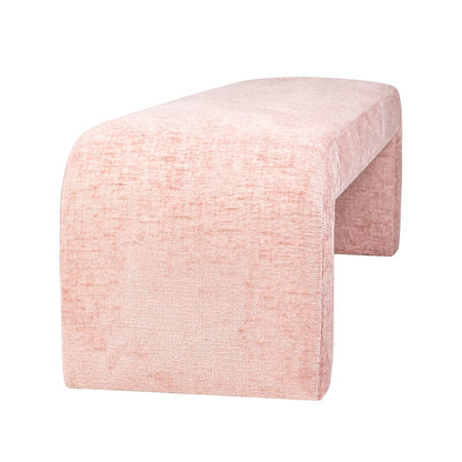 Sophia Modern Luxury Curved Upholstered Waterfall Jacquard Bench - Large