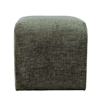 Modern Curved Upholstered Waterfall Jacquard Petite Ottoman Bench - Set of 2