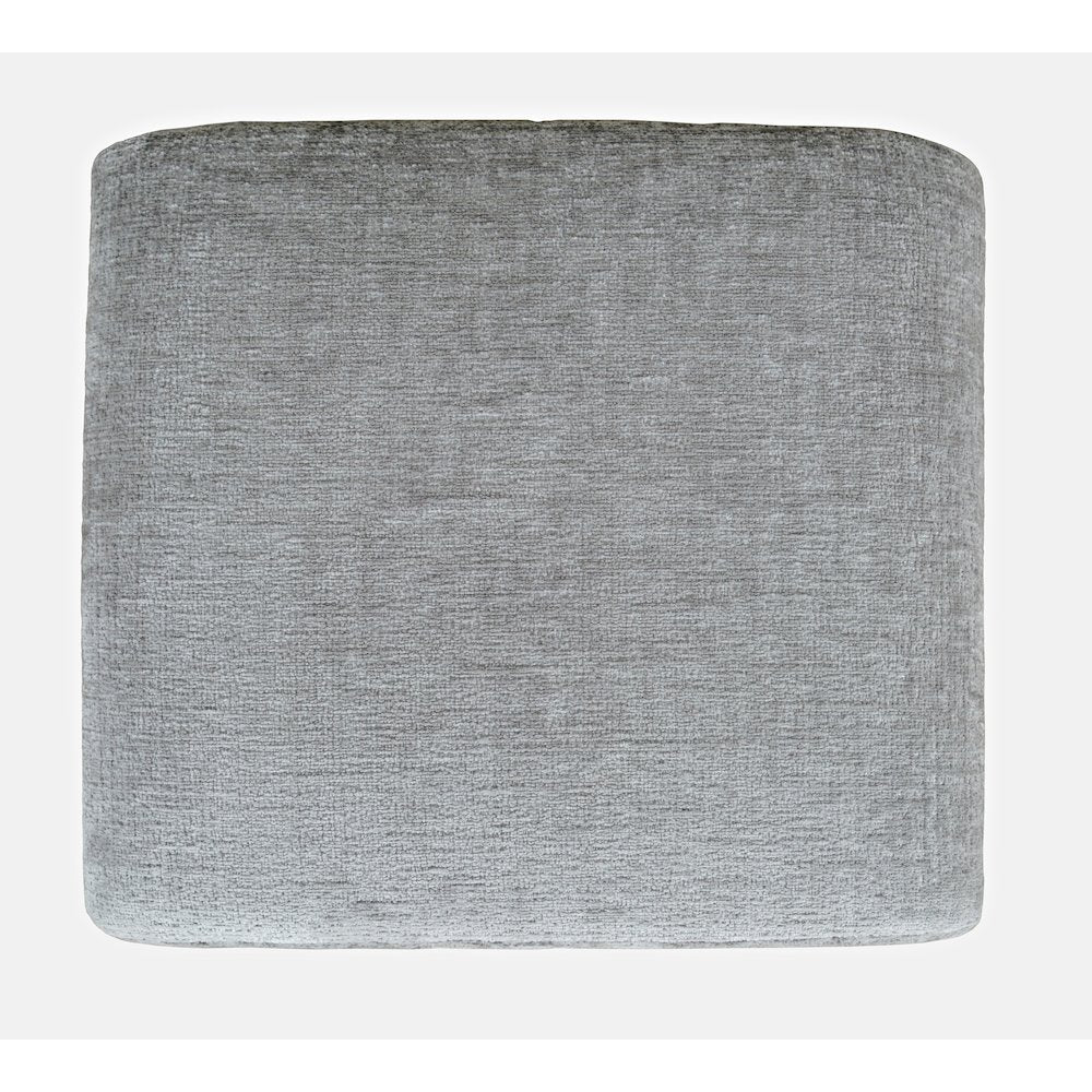 Modern Curved Upholstered Waterfall Jacquard Petite Ottoman Bench - Set of 2