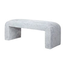 Sophia Modern Luxury Curved Upholstered Waterfall Jacquard Bench - Small