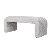 Sophia Modern Luxury Curved Upholstered Waterfall Jacquard Bench - Small