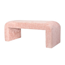 Sophia Modern Luxury Curved Upholstered Waterfall Jacquard Bench - Small