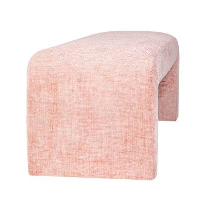 Sophia Modern Luxury Curved Upholstered Waterfall Jacquard Bench - Small