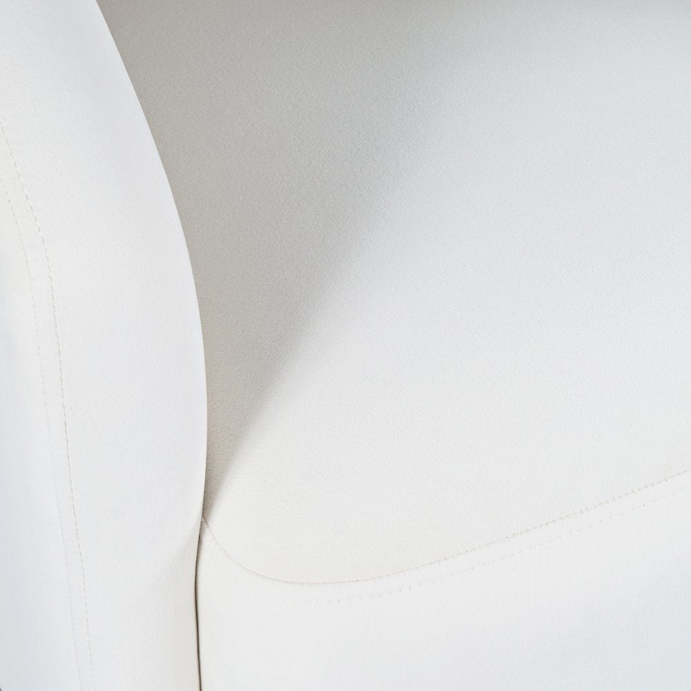 Mid-Century Modern Upholstered Split-Back Curved Sculpture Swivel Accent Chair