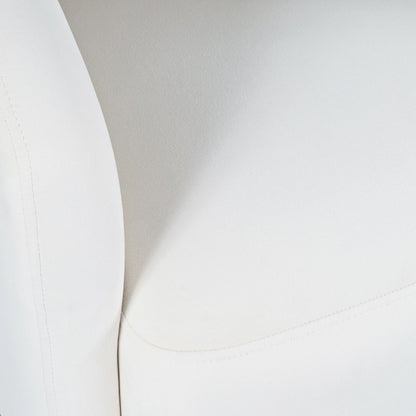 Mid-Century Modern Upholstered Split-Back Curved Sculpture Swivel Accent Chair