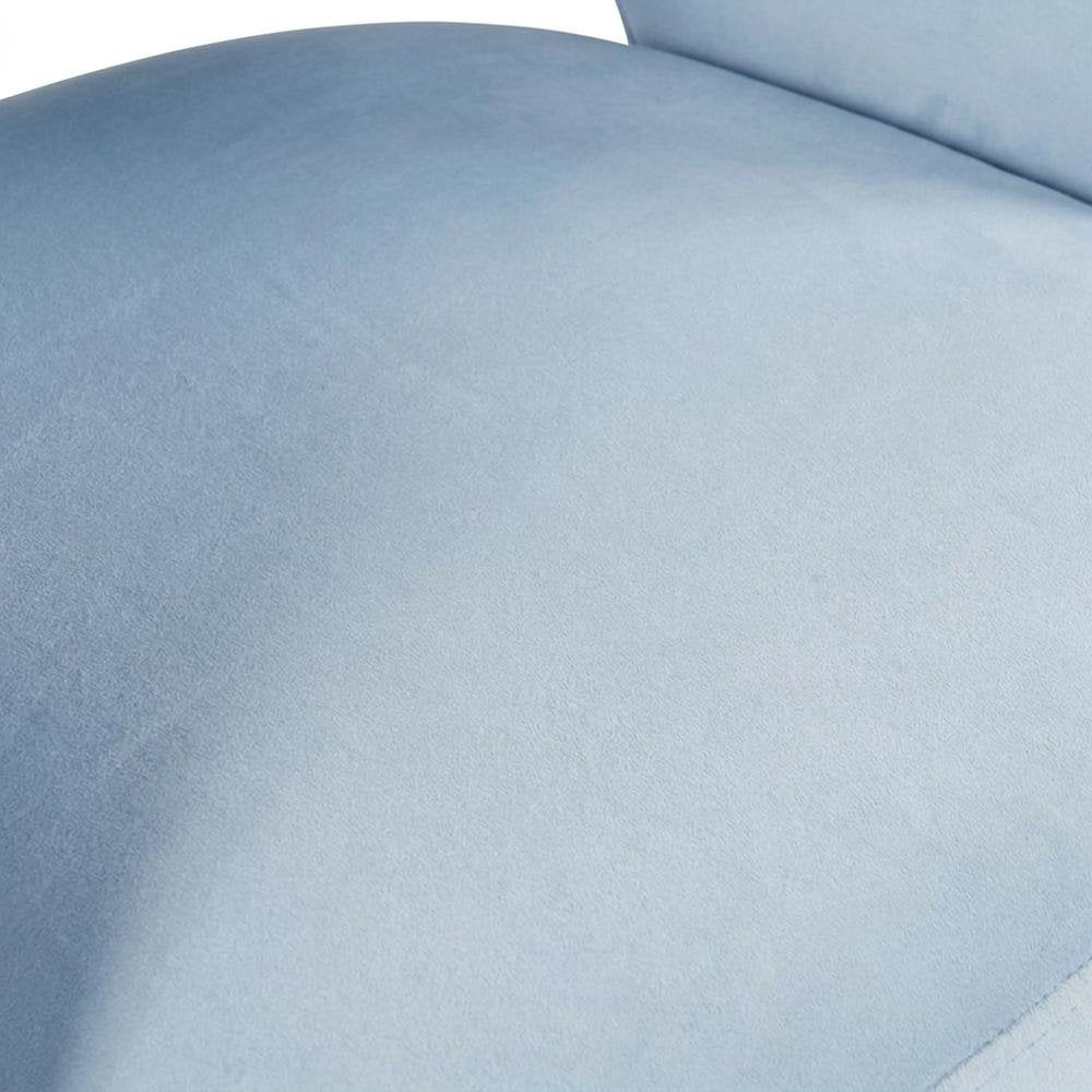 Polyester Split-Back Swivel Accent Chair, Mid-Century Modern Armchair, Blue
