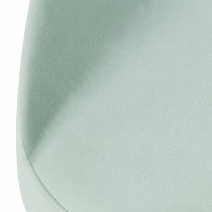 Polyester Split-Back Curved Swivel Mid-Century Modern Accent Chair, Mint