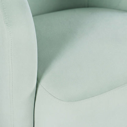 Polyester Split-Back Curved Swivel Mid-Century Modern Accent Chair, Mint