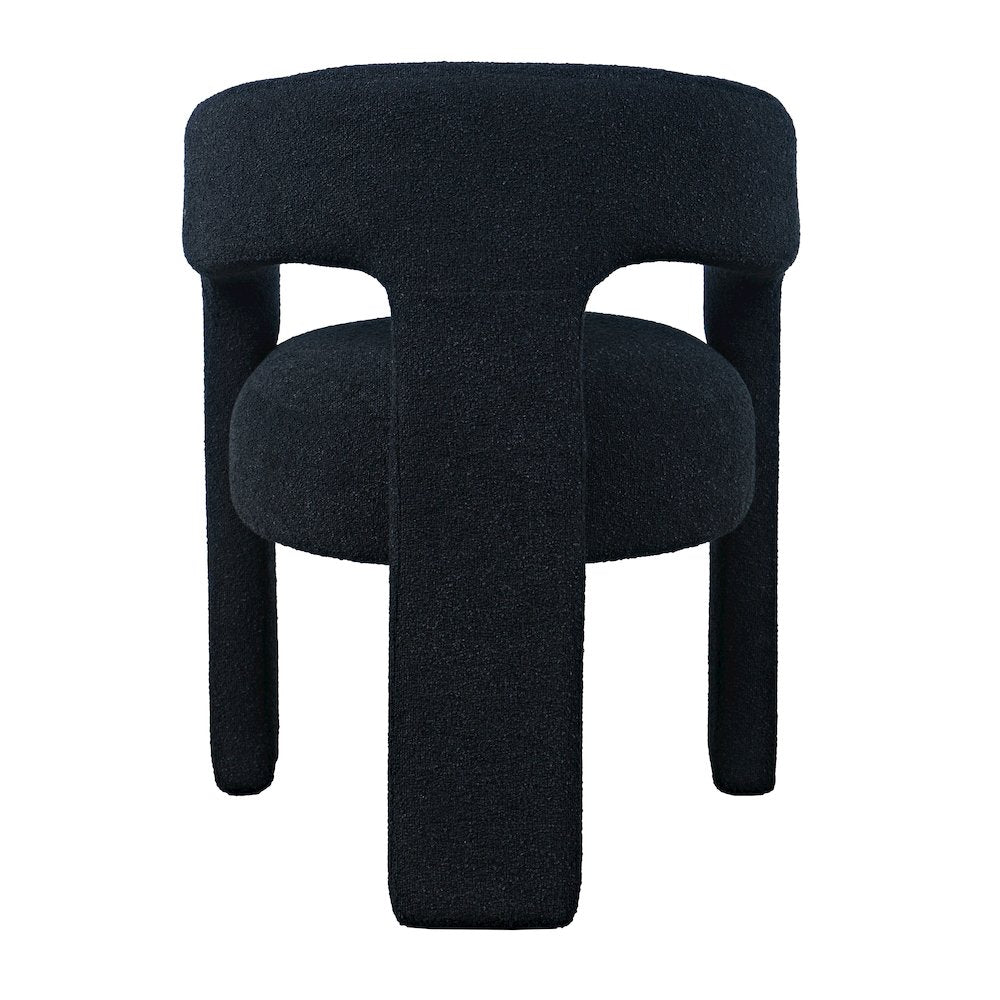 Sven Modern Contemporary Upholstered Three-Leg Curved Back Dining Chair