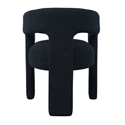 Sven Modern Contemporary Upholstered Three-Leg Curved Back Dining Chair