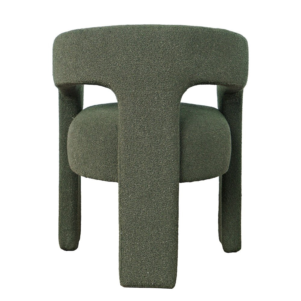 Sven Modern Contemporary Upholstered Three-Leg Curved Back Dining Chair