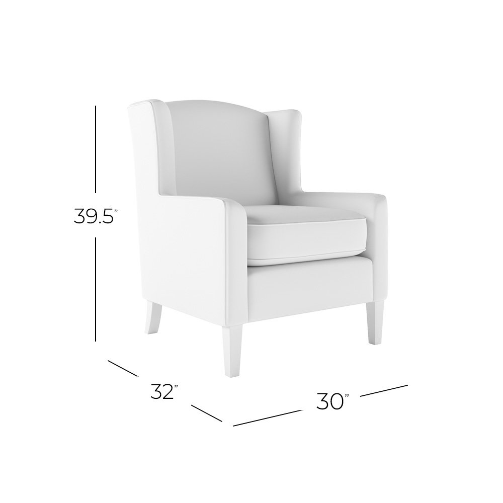 Thompson Traditional Vintage Classic Wingback Upholstered Accent Chair