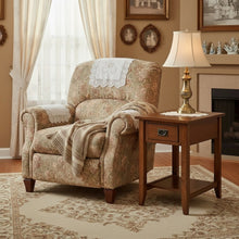 Brown Wooden End Table with Drawer and Shelf – Elegant Side Table for Bedroom