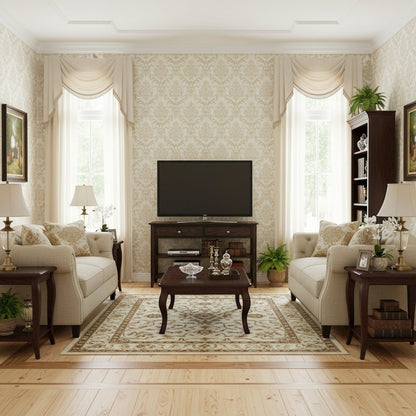 Brown Wooden Sofa Table with 2 Drawers – Elegant Entryway or Sofa Table