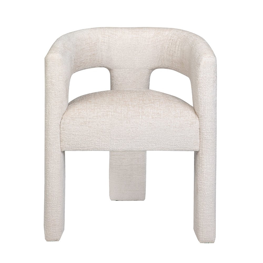 Elegant Brown Jacquard Upholstered Armchair with Plywood Base and Upholstery