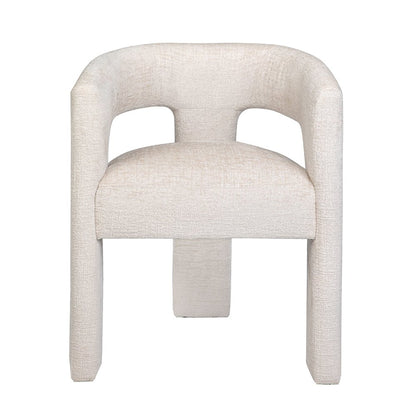 Elegant Brown Jacquard Upholstered Armchair with Plywood Base and Upholstery