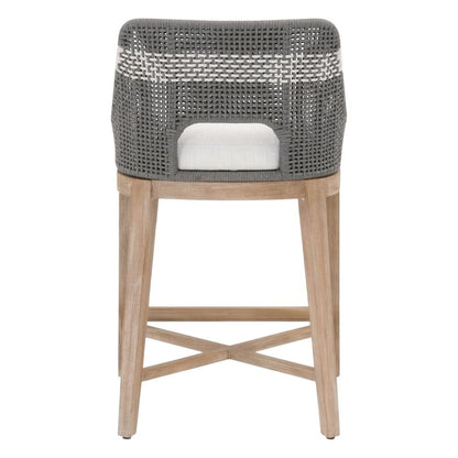 Dove Counter Stool with Solid Mahogany and Steel Frame Modern Design