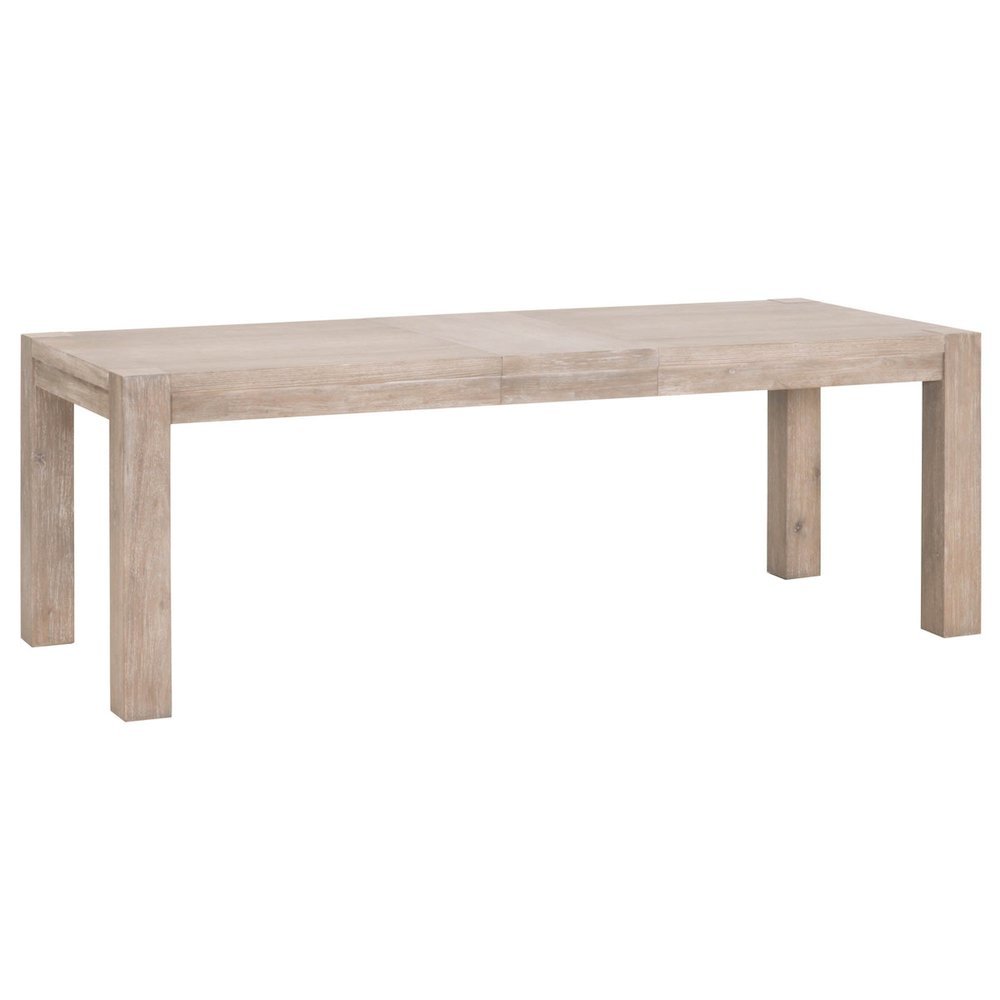 Gray Rectangular Kitchen Table – Extension Dining Table for up 8 People