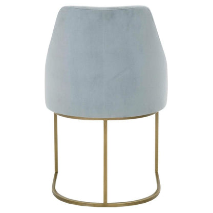 Velvet Dining Chair Set of 2 with Gold-Finished Steel Frame