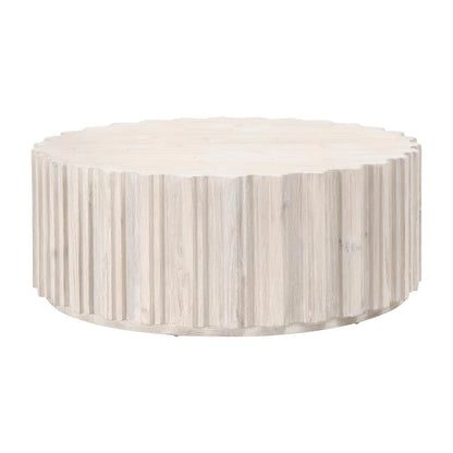 White Wash Pine Coffee Table Solid Reclaimed Pine Frame Durable Design