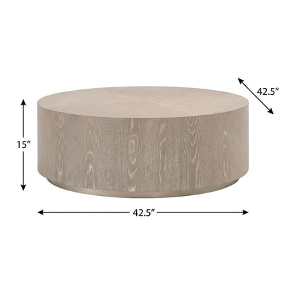 Brown Oak Veneer Metal Coffee Table with Contemporary Design and Durable Frame