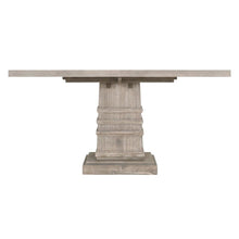 Solid Acacia Dining Table with Extension Leaf and Natural Gray Finish
