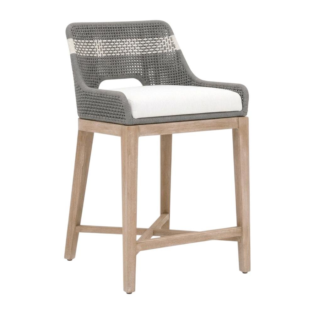 Dove Counter Stool with Solid Mahogany and Steel Frame Modern Design