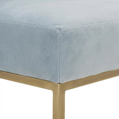 Velvet Dining Chair Set of 2 with Gold-Finished Steel Frame
