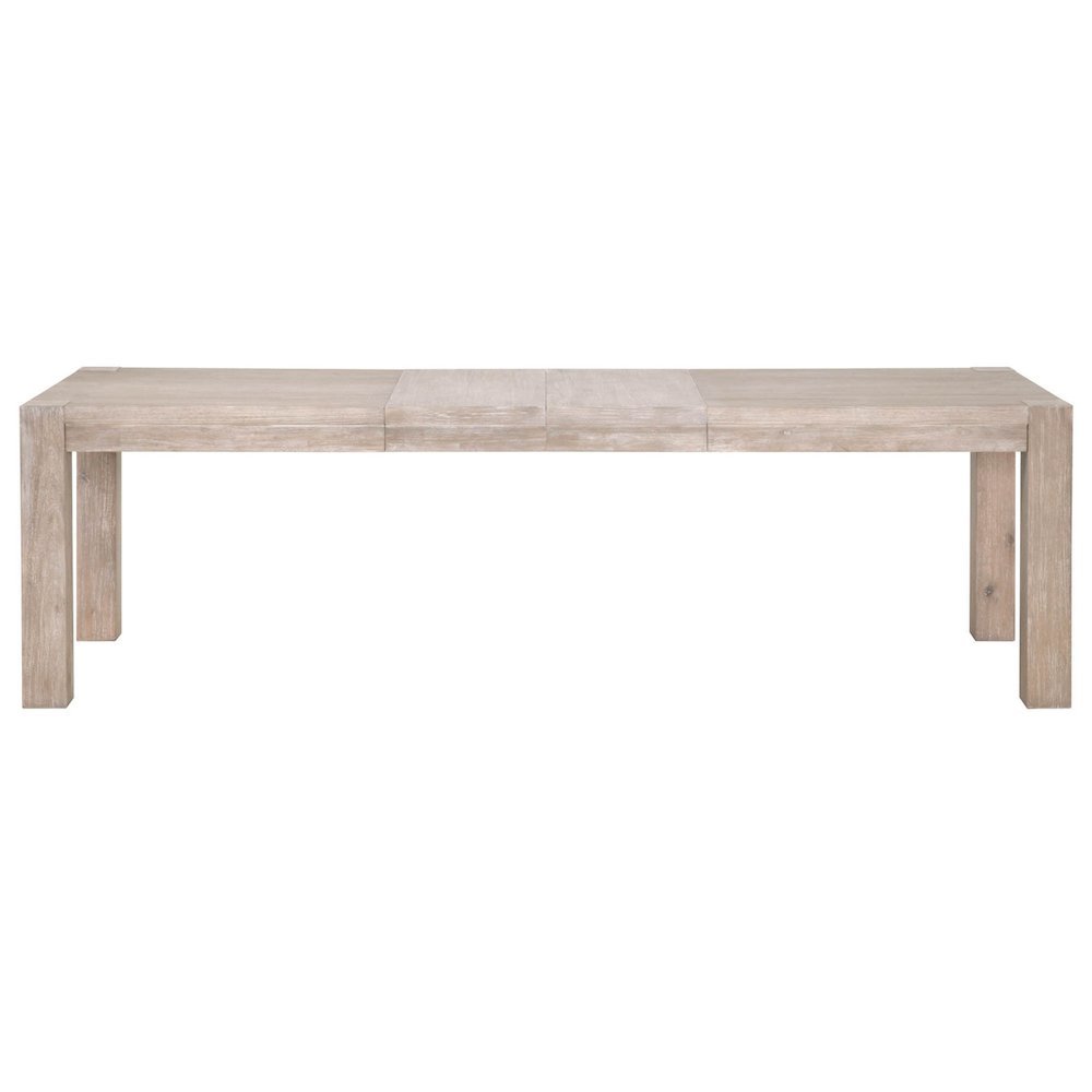 Gray Rectangular Kitchen Table – Extension Dining Table for up 8 People
