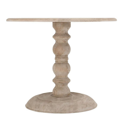 Reclaimed Pine Dining Table with Solid Wood Finish and Transitional Style