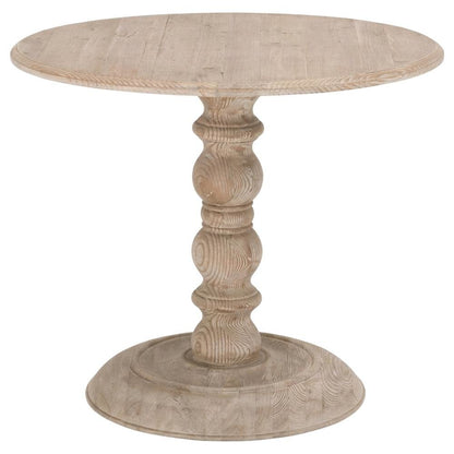 Reclaimed Pine Dining Table with Solid Wood Finish and Transitional Style