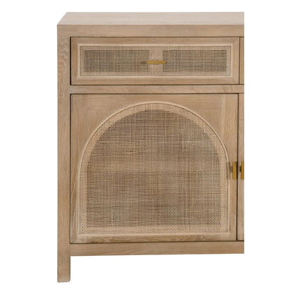 Gray Wood Buffet Cabinet – Bar Cabinet with Storage and Sideboard Design