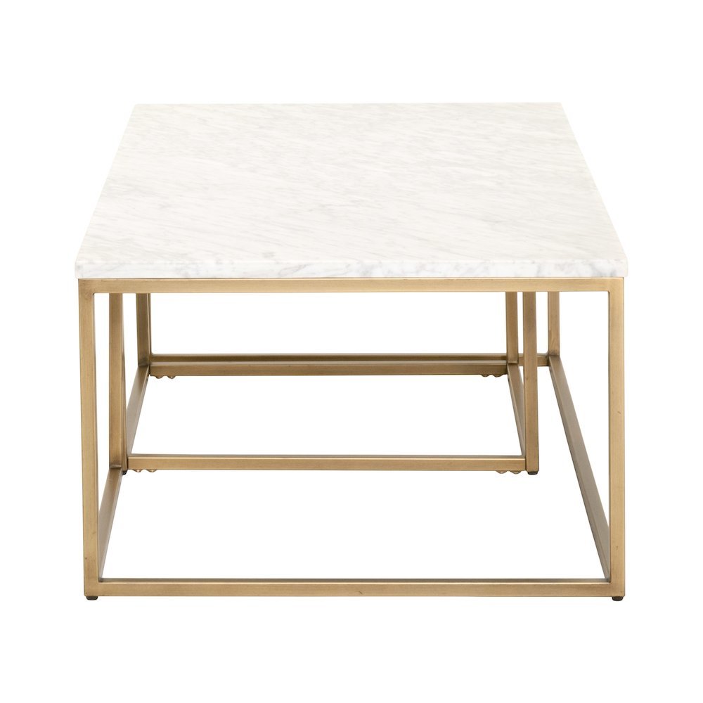 Nesting Coffee Table White, Two Pieces, Marble Veneer