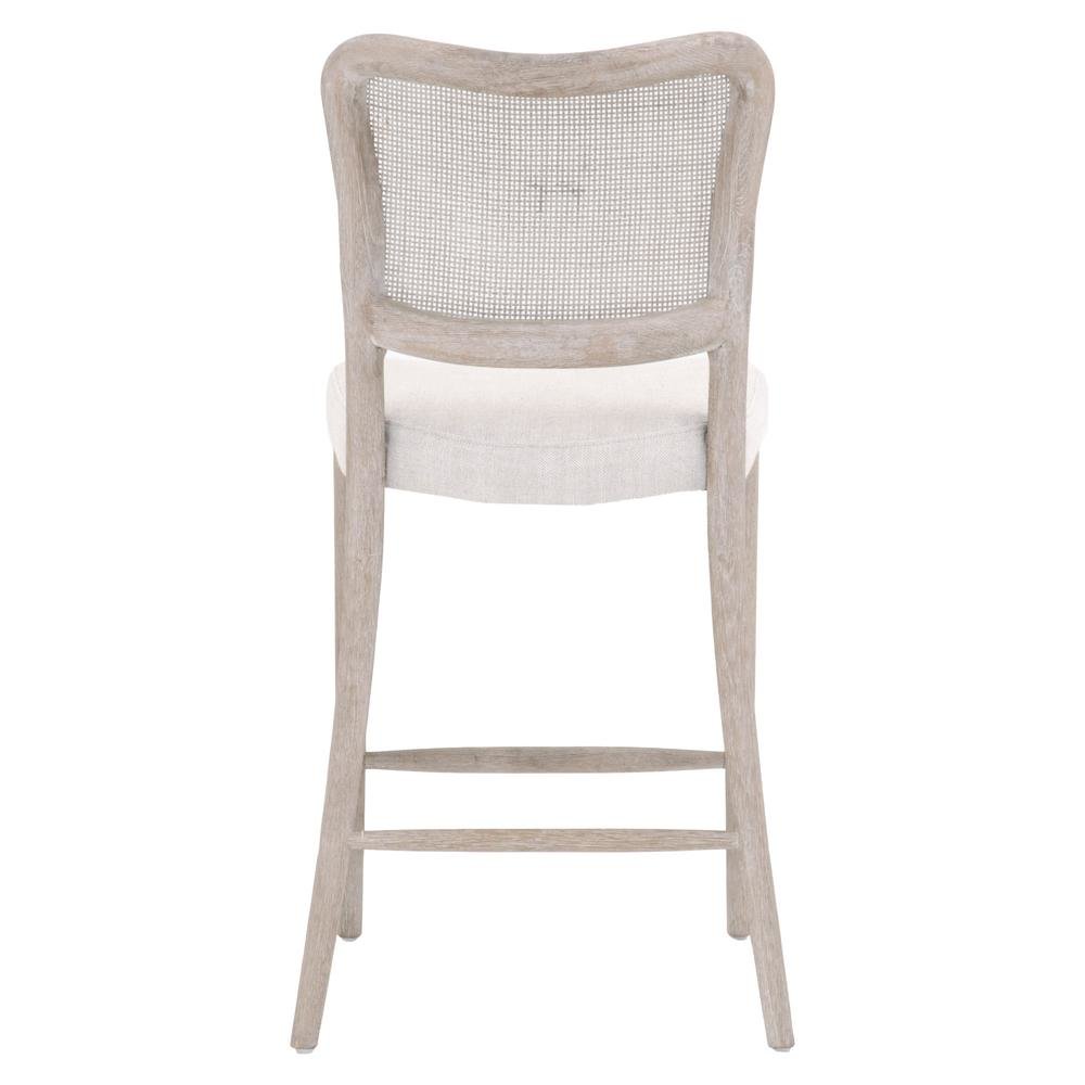 Gray Counter Stool with Backrest – Wooden Counter Height Bar Chair
