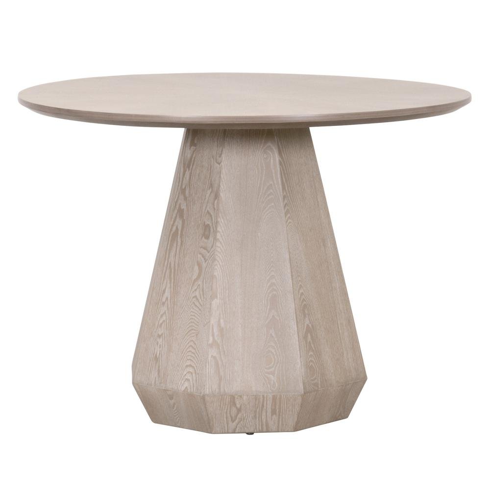 Gray Round 42" Dining Table – Kitchen or Dining Table for 4 People