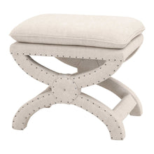 Ottoman Beige, Pillow-Top Seat, Curved X-Base