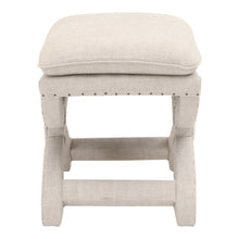 Ottoman Beige, Pillow-Top Seat, Curved X-Base